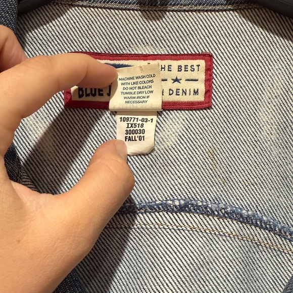 VTG Y2K Old Navy Denim Jacket DIY Design Sz M Medium Womens Hippie Casual Unique - Picture 3 of 11